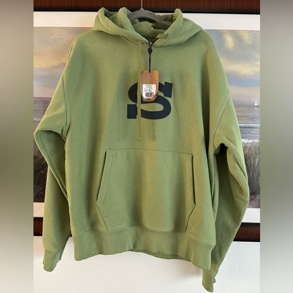 Stussy Letterman Hoodie Moss Green 
L Unisex NWT - Picture 1 of 9
